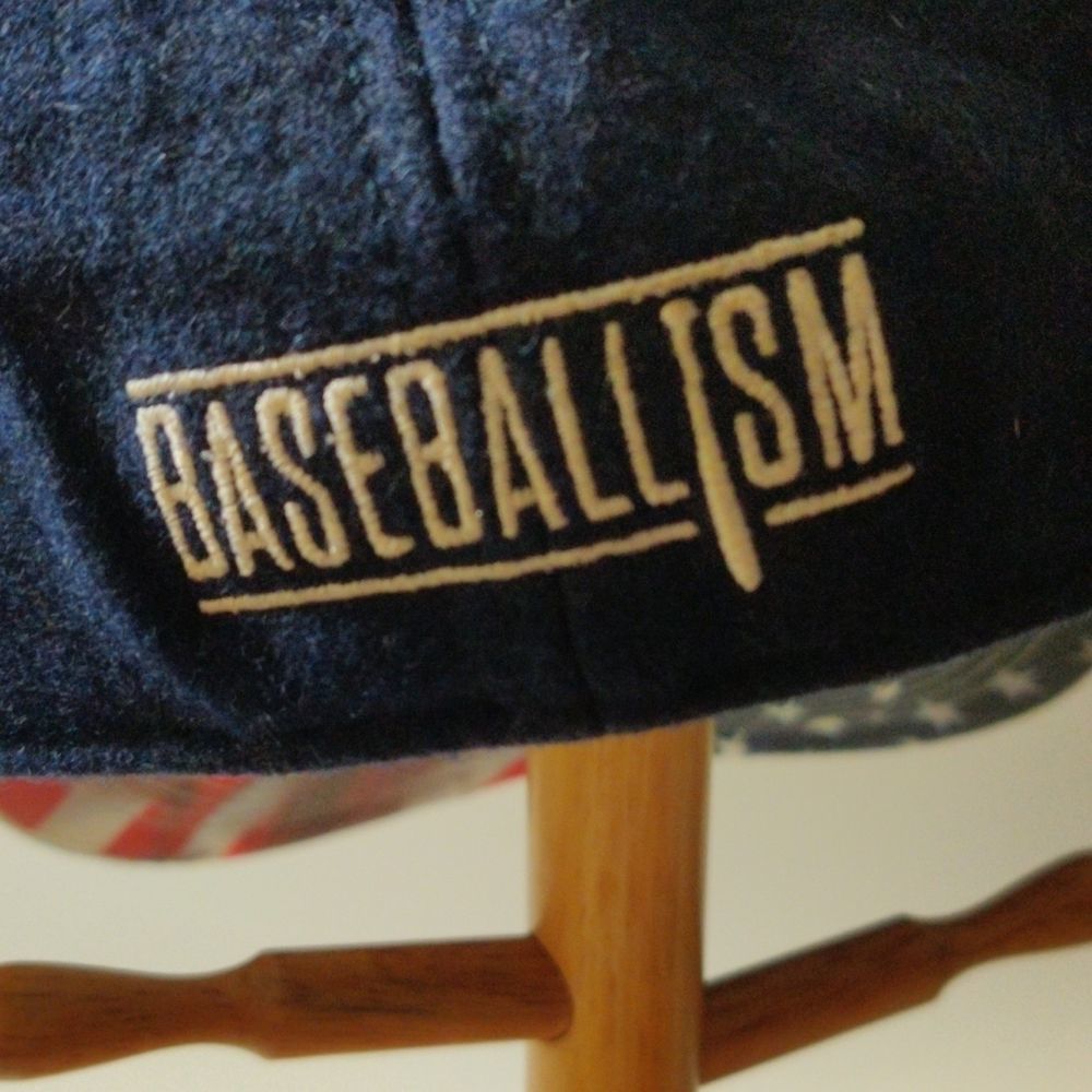 AMERICANISM BASEBALL American Favorite pastime 7 1/2 Sized Hat Red/White/Blue - Picture 4 of 8